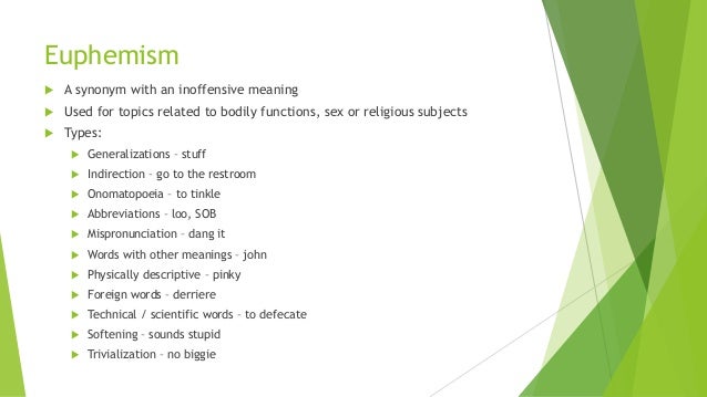 Euphemism synonym